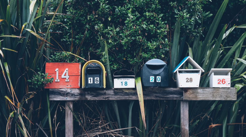 lineup of mailboxes to represent financial change